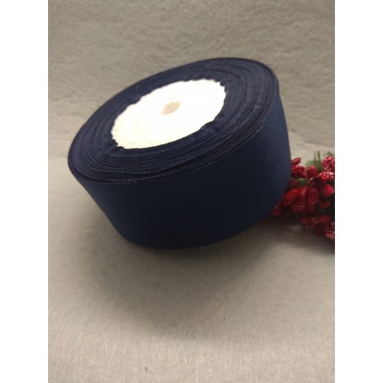 Лента репсовая 4 см, цв. темно-синий, цена за 1 м